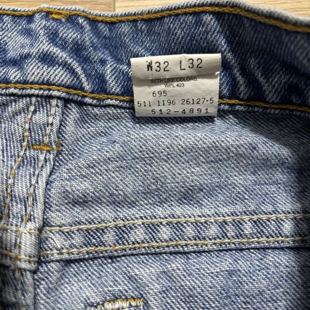 Levi's 512 Jeans Men 30x32 Blue Slim Fit Tapered Leg 90s VTG USA READ